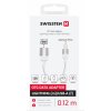 SWISSTEN OTG ADAPTÉR TEXTILE LIGHTNING (samec) / USB-A (samice) 0,12 M ČERNÝ (nahrazuje 55500300)