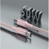 SWISSTEN DATOVÝ KABEL TEXTILE II USB-C / USB-C 1,5 M RŮŽOVÝ