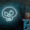 Dekorativní LED neon Lebka tyrkysová