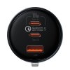 Baseus nabíječka do auta 1x USB-A 2x USB-C Quick Charge 5 160W šedá + kabel USB-C