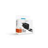 Set FIXED síťové nabíječky s 2xUSB výstupem a USB/USB-C kabelem, 1 metr, 17W Smart Rapid Charge, černá