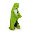 Hřejivá deka Cozy Noxxiez BL817 Želva - s kapucí se zvířátkem a tlapkovými kapsami