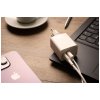 Nabíječka FIXED Mini síťová s USB-C a USB výstupem, podpora PD, 45W, bílá