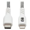 Kabel USB-C 2.0 / Lightning, s LED diodou, MFi, (Samec/Samec), odolný kabel, 3.05m