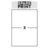 SPARE PRINT PREMIUM Samolepicí etikety bílé, 100 archů A4 v krabici (1arch/2x etiketa 210x148,5mm)