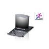 ATEN KL1516AN-AXA-AG 16P CAT-5 HIGH DENSITY DUAL RAIL LCD KVM SW 19INCH W/LED/CABLE/USA KB/EU
