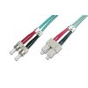 Digitus Fiber Optic Patch Cord, ST to SC Multimode 50/125 µ, Duplex Length 1m, Class OM3