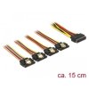 Delock Kabel SATA 15 pin napájecí samec s aretací > SATA 15 pin napájecí samice 4 x přímý 15 cm