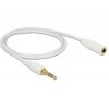 Delock Stereo Jack prodlužovací kabel 3,5 mm 3 pin samec na samici 1 m bílá