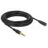 Delock Stereo Jack prodlužovací kabel 3,5 mm 4 pin samec na samici 5 m černý