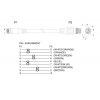 Delock Kabel s konektorem RJ45 na konektor M12 8 pin A-kódování Cat.5e SFTP 1 m
