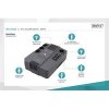 DIGITUS UPS vše-v-jednom, 800VA / 480W, LED 12V / 9Ah x1, 4x CEE 7 / 7,3x IEC C13, USB, RJ45