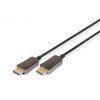 Digitus DisplayPort AOC hybridní připojovací kabel M/M, 10m, UHD 8K@60Hz, CE, zlato, bl