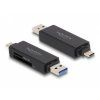 Delock SuperSpeed USB 5 Gbps čtečka karet USB Type-C / Typu-A pro paměťové karty SD a Micro SD