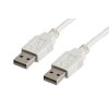 Kabel USB 2.0 A-A 1,8m, propojovací, bílý/šedý