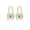 LANBERG optický patch cord MM SC/UPC-SC/UPC duplex 2m LSZH OM2 50/125 průměr 3mm, barva oranžová