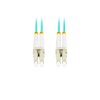 LANBERG optický patch cord MM LC/UPC-LC/UPC duplex 5m LSZH OM3 50/125 průměr 3mm, barva cyan