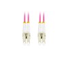 LANBERG optický patch cord MM LC/UPC-LC/UPC duplex 2m LSZH OM4 50/125 průměr 3mm, barva magenta