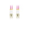 LANBERG optický patch cord MM LC/UPC-LC/UPC duplex 5m LSZH OM4 50/125 průměr 3mm, barva magenta