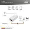 DIGITUS Gigabit Ethernet PoE Injektor, 802.3af, white 802.3af, 15,4 W small housing, white