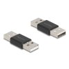 Delock Adaptér měnící „pohlaví“ USB 2.0 Typ-A ze zástrčky na zástrčku, kovový