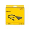Delock HDMI Switch 3 x vstupní porty HDMI na 1 x výstupní port HDMI, 8K 60 Hz s integrovaným kabelem 60 cm