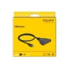 Delock HDMI Switch 3 x vstupní porty HDMI na 1 x výstupní port HDMI, 8K 60 Hz s integrovaným kabelem 60 cm