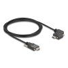 Delock USB 2.0 kabel USB Type-C samec se šrouby na USB Type-C samec se šrouby pravoúhlý levý / pravý PD 3.0 60 W 2 m