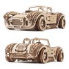 Hračka Ugears 3D dřevěné mechanické puzzle Driftující závoďák Cobra