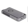 Delock Pouzdro s rozhraním USB 40 Gbps na 1 x M.2 NVMe SSD v herním stylu s LED a ventilátorem – beznástrojový