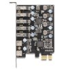 Delock Karta PCI Express x1 USB 5 Gbps na 5 x externí Typu-A + 2 x externí zásuvkové USB Type-C™