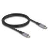Delock USB 40 Gbps kabel USB Type-C samec na samec PD 3.1 240 W E-Marker 1 m šedá kovová
