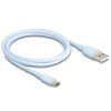 Delock USB 2.0 kabel USB Typ-A samec na USB Type-C samec 1 m modrý Silikon