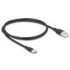 Delock USB 2.0 kabel USB Typ-A samec na USB Type-C samec 1 m černá Silikon
