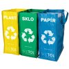 Sada Sixtol tašky na tříděný odpad Sort Easy 3 Slim, 18 x 30 x 40 cm, 3 x 22 l, 3 ks
