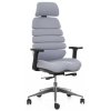Ergonomická kancelářská židle SPINE šedá, s opěrkou hlavy