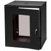 LEXI-Net 19" nástěnný rozvaděč Basic 12U 520x450, skleněné dveře, bez zad, rozložený, černý