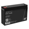 Green Cell AGM VRLA 6V 7Ah maintenance-free battery for the alarm system, cash register, toys