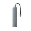 Epico 6v1 hliníkový USB-C 8K hub - šedá
