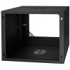 LEXI-Net 19" nástěnný rozvaděč Basic 9U 525x450, skleněné dveře, bez zad, rozložený, černý