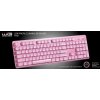 WG - Herní klávesnice WG, podsvícena, drátová, růžová