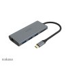 AKASA - externí USB hub - USB typ-C na 9-in-1