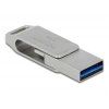 Delock Flash disk USB 3.2 Gen 1, USB-C + Typ-A, 16 GB - kovový kryt