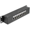 Delock 10” Propojovací patch panel, 8 portový, Cat.6
