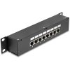 Delock 10” Propojovací patch panel, 8 portový, Cat.6