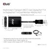 Club3D Video adaptér MST (Multi Stream Transport) DisplayPort 1.4 na DisplayPort 1.4 Dual Monitor 4K60Hz (M/F), černá