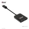 Club3D Video adaptér MST (Multi Stream Transport) DisplayPort 1.4 na DisplayPort 1.4 Dual Monitor 4K60Hz (M/F), černá