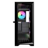 VeinX case GL29AL-BK, ATX, Průhledná bočnice, 4x 120mm ARGB Fan, ARGB Hub, Černá