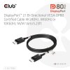 Club3D Kabel DisplayPort 2.1 na DisplayPort 2.1, VESA DP80, 4K240Hz/8K60Hz/10K60Hz (M/M), 1.6m, černá