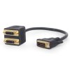 GEMBIRD A-DVI-2DVI-01 Adaptér/rozdvojka DVI-D samec na 2× DVI-D samice – 0,3 m, černý